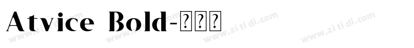 Atvice Bold字体转换